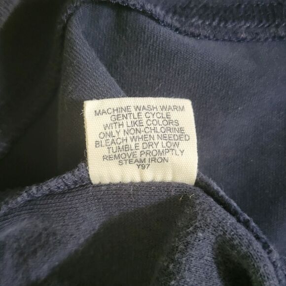 G. H. Bass Women's Navy Full Zip Hoodie Long Sleeve Jacket - Picture 10 of 11